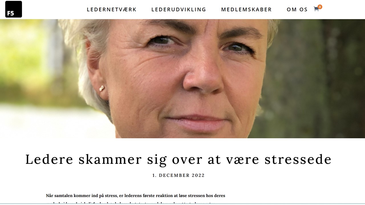 Ledere skammer sig over at være stressede, F5