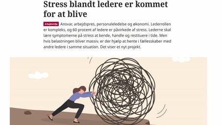 Stress blandt ledere er kommet for at blive, Dansk Veterinærtidsskrift